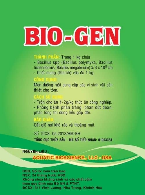 Bio-Gen (phòng phân trắng, trị phân lỏng, phân đứt khúc)