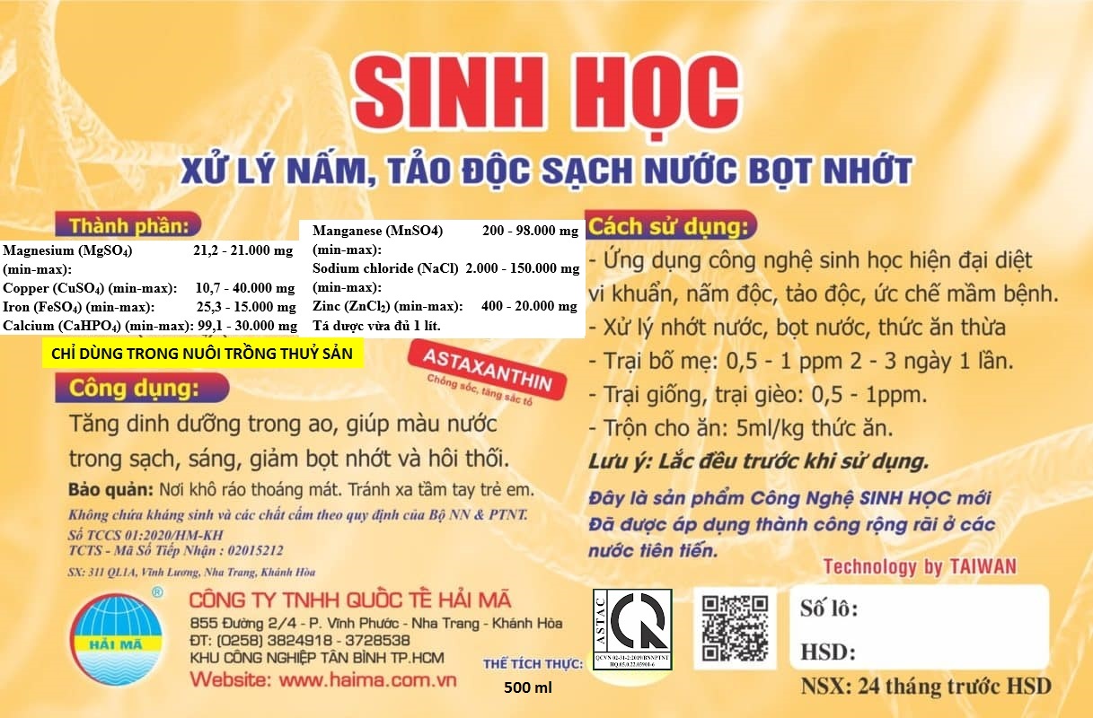 Xử lý bọt nhớt nước cho tôm giống SINH HỌC (diệt sạch nấm, tảo độc) 5 eacc030cb7e77fb926f6 2 e1638327399921 1217x800 2